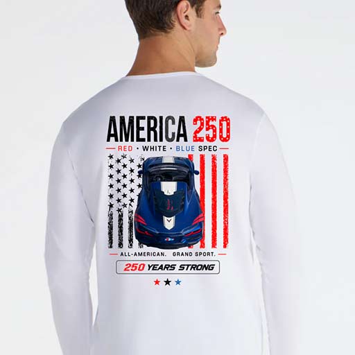 BOS America 250 Corvette Long Sleeve Tee